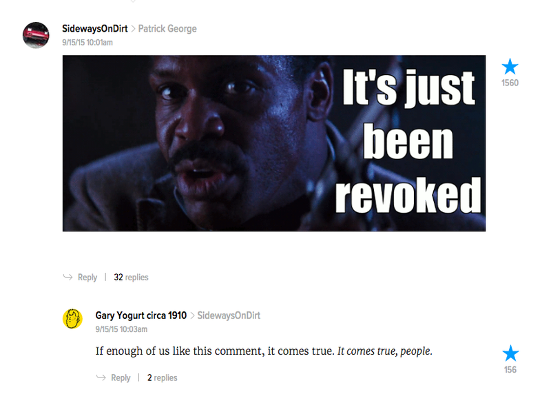 Illustration for article titled Comment Of The Day: It's Just Been Revoked Edition